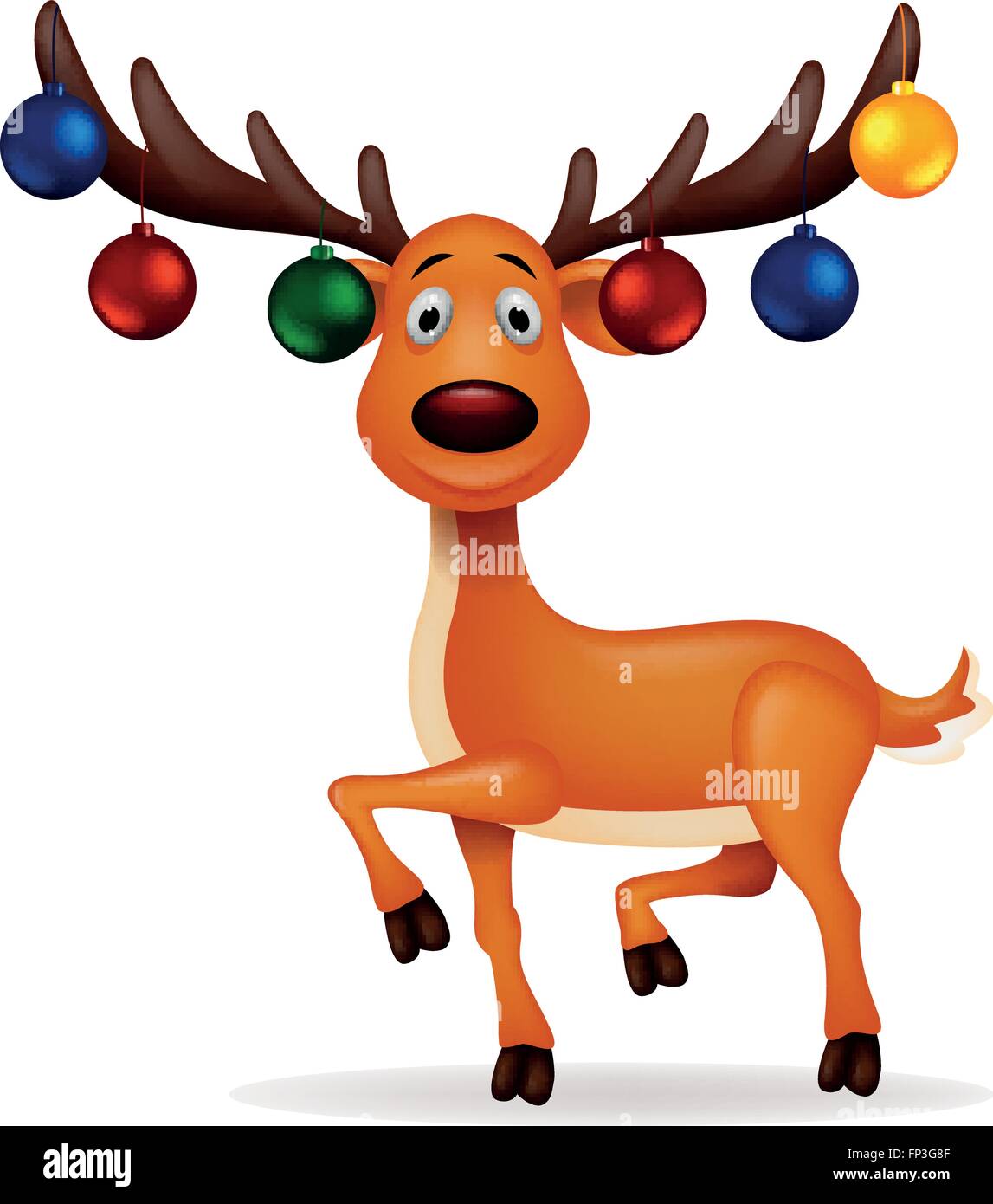Deer with Christmas ball Stock Vector Image & Art - Alamy