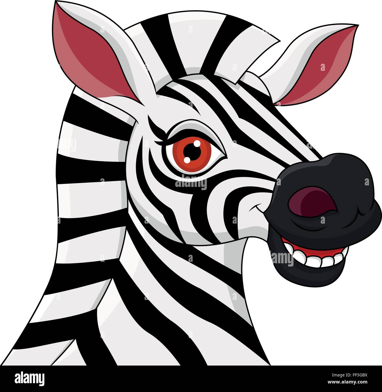 Smiling zebra head cartoon Stock Vector Image & Art Alamy