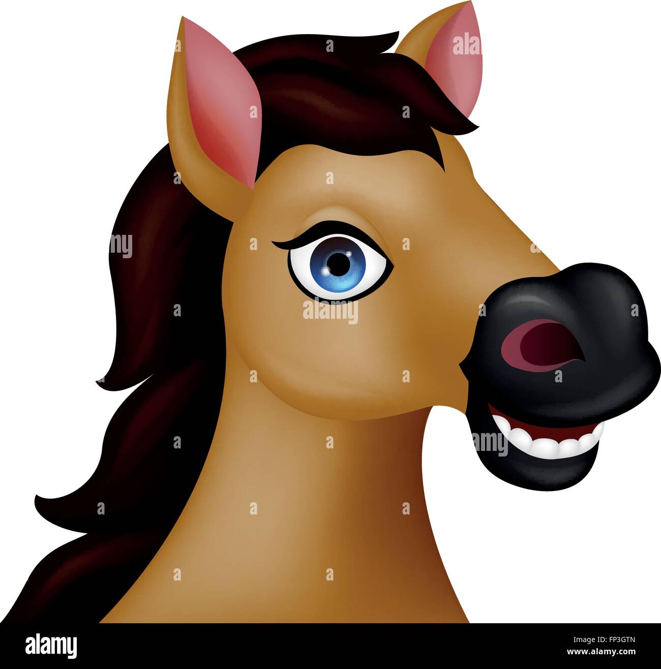 cartoon evil horse face