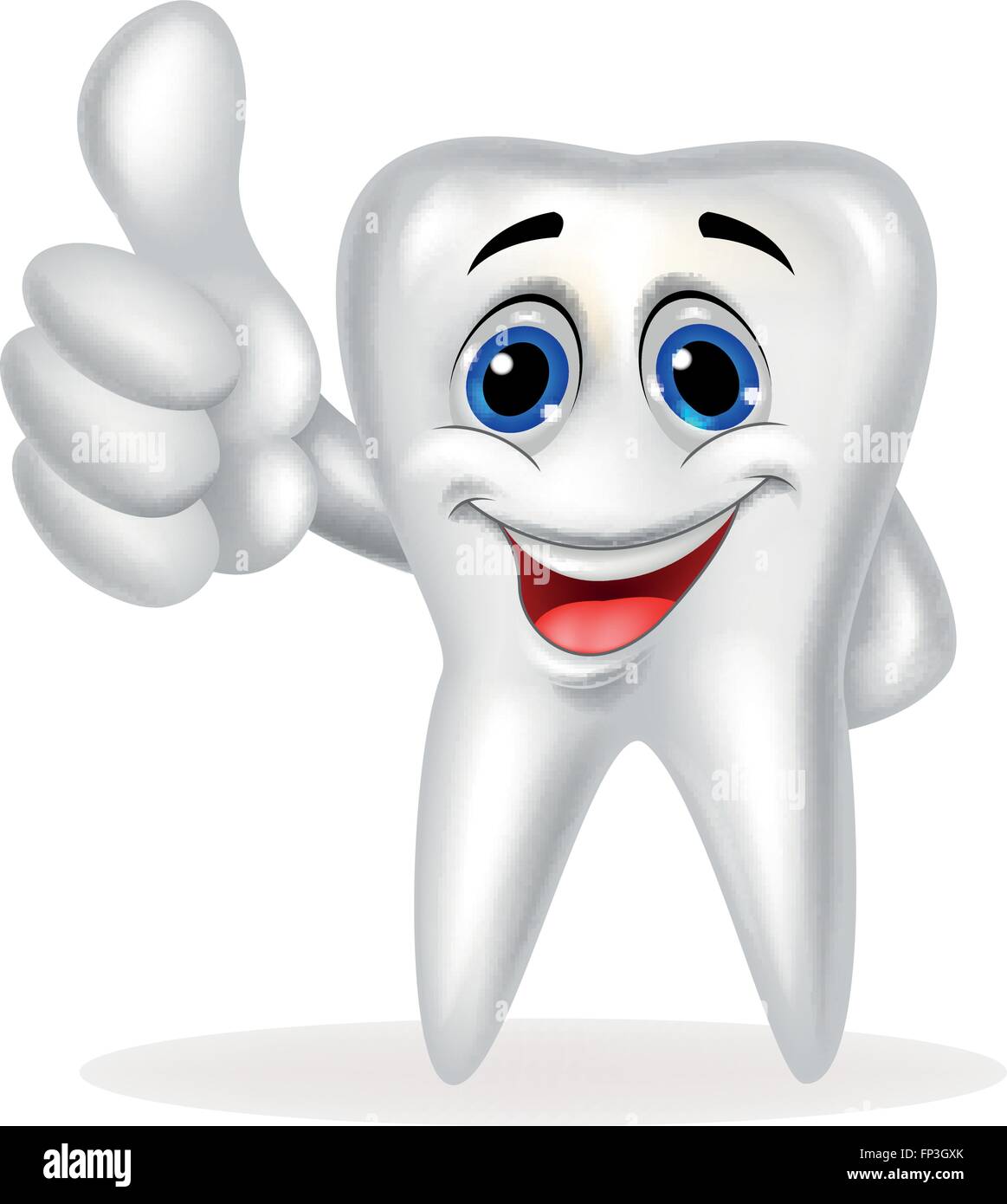 Tooth cartoon with thumb up Stock Vector Image & Art - Alamy