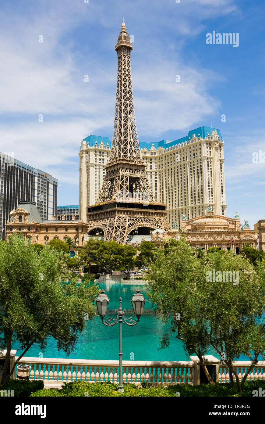 Replica of Eiffel Tower in Las Vegas Stock Photo