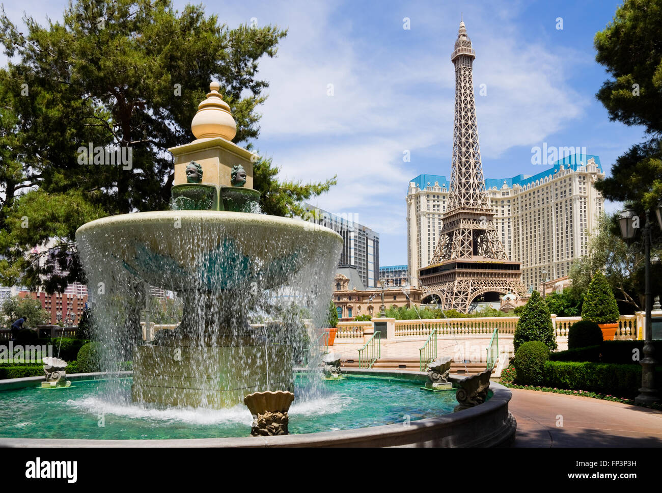 Replica of Eiffel Tower in Las Vegas Stock Photo