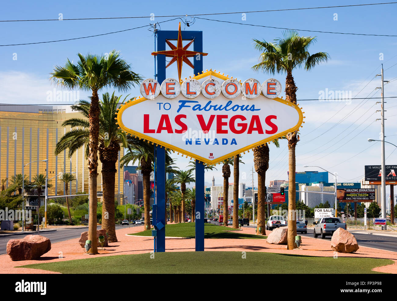 Welcome to Fabulous Las Vegas sign on Las Vegas Strip Stock Photo