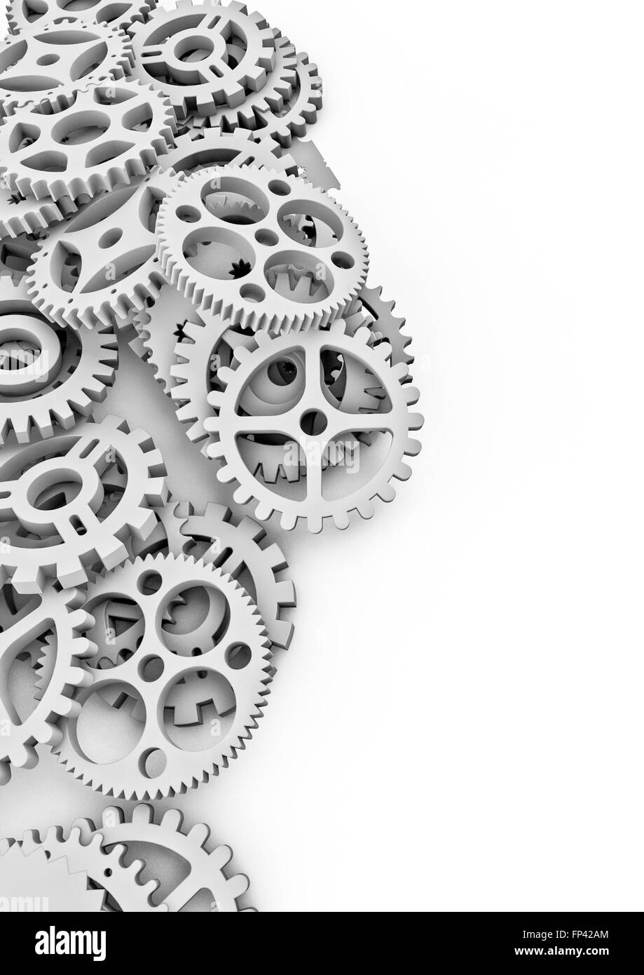 Lots of cogs / 3D render of cogs Stock Photo Alamy