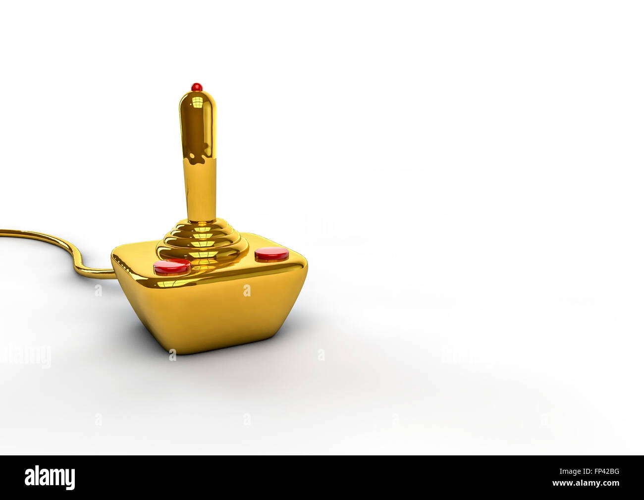 Retro joystick / 3D render of retro style video game joystick Stock ...