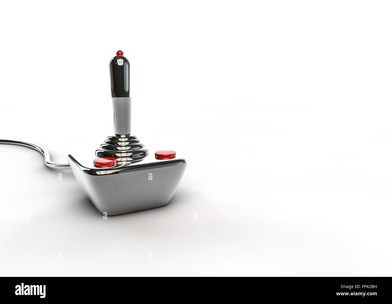 Retro joystick / 3D render of retro style video game joystick Stock ...