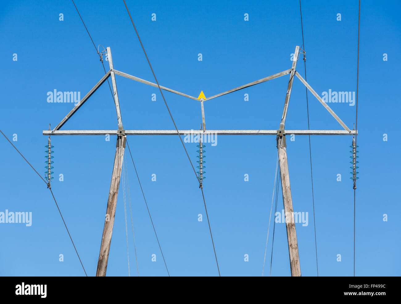 Power line in Finland Stock Photo - Alamy