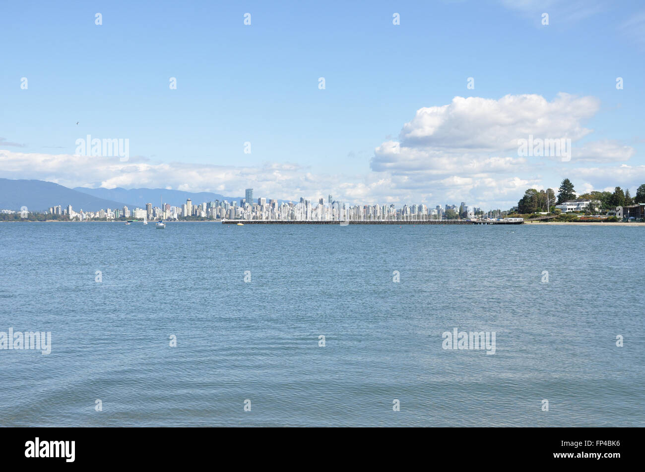 Vancouver Skyline cityscape seen from Jericho Beach Stock Photo