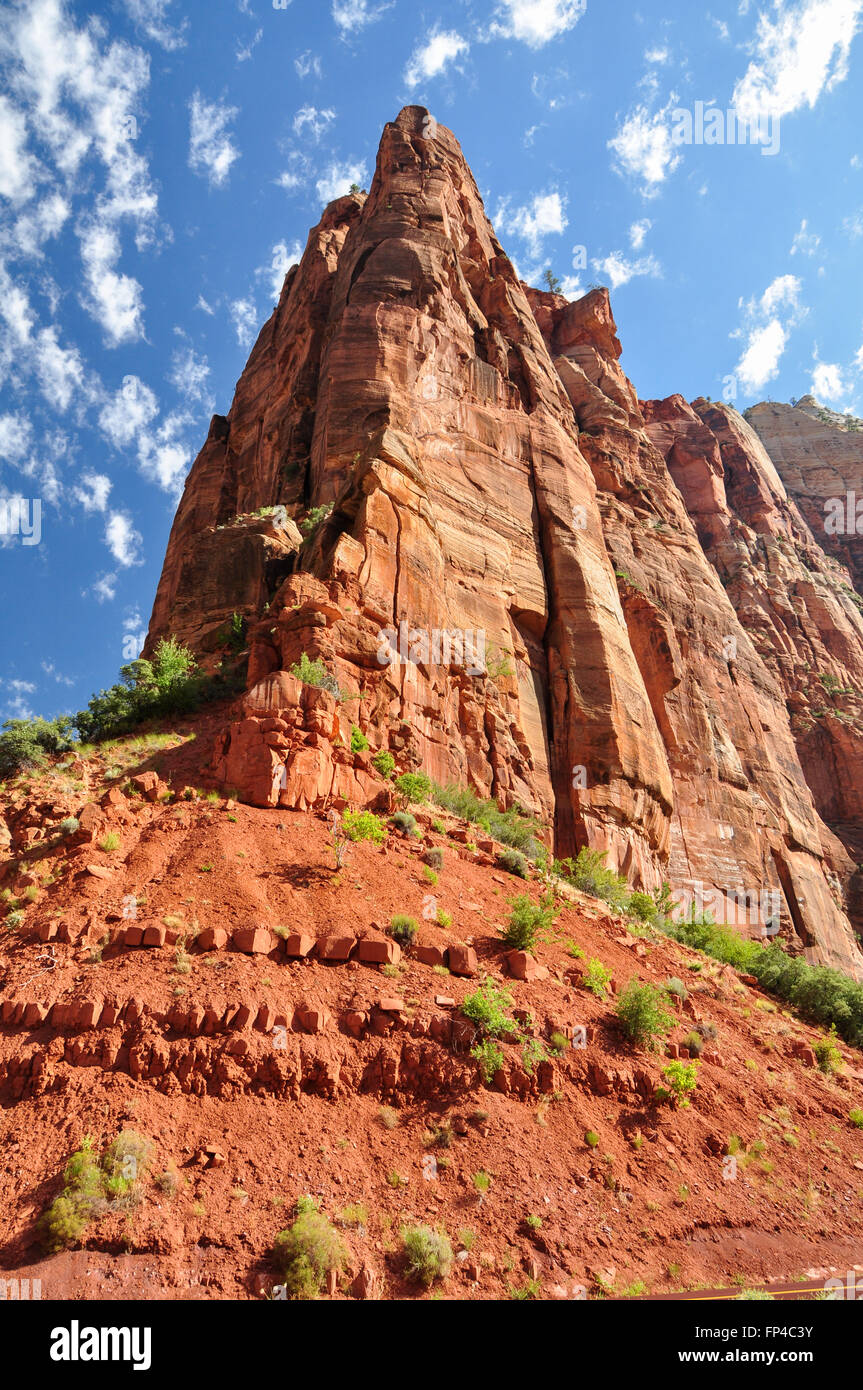 Red sand cliff Weeping Rock in Zion National Park Stock Photo