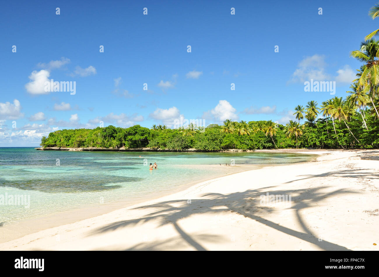 La Playita Las Galeras: A tropical beach in the Dominican Republic Stock Photo