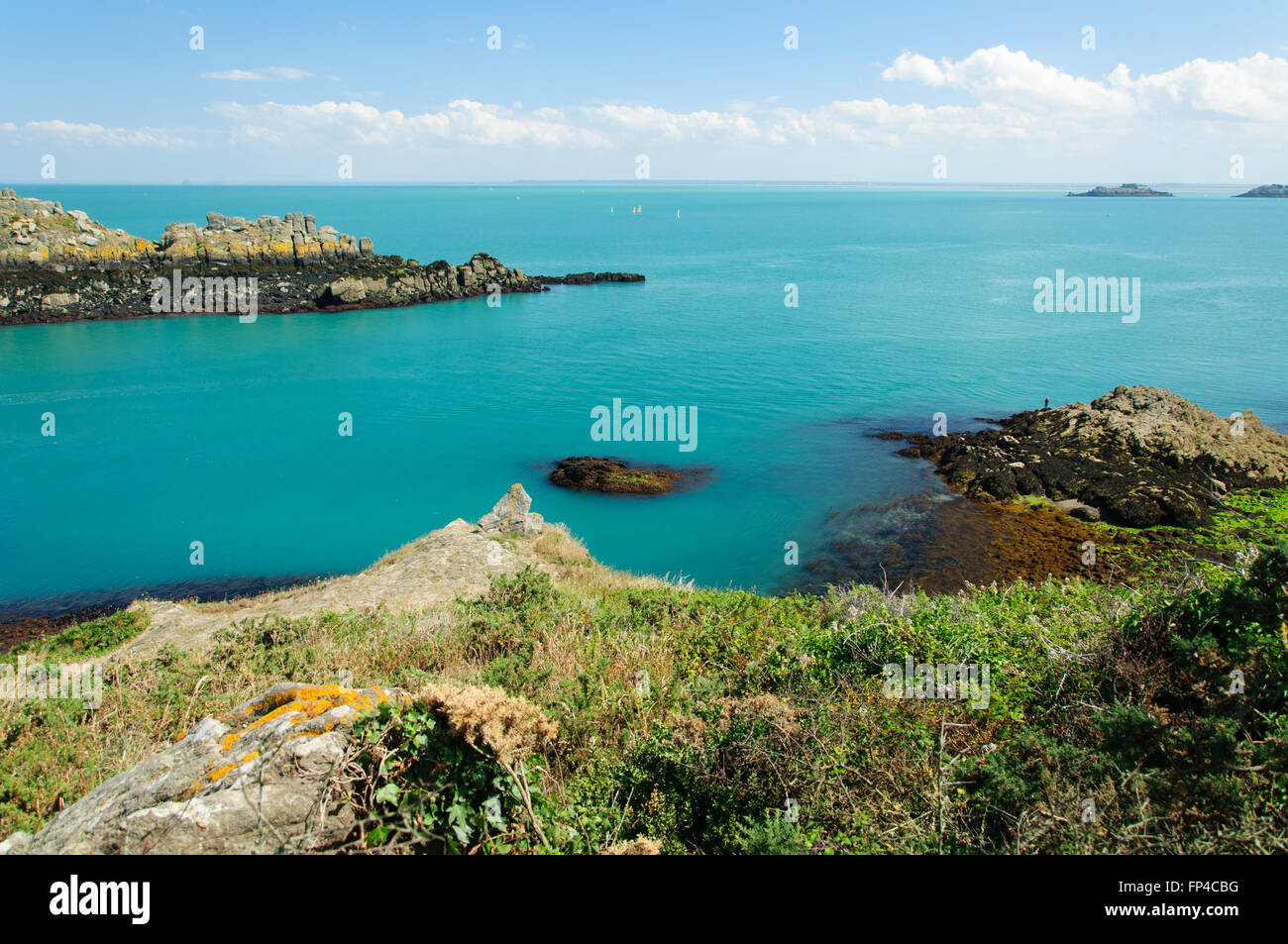 The rocky coast in the Bretagne, France Stock Photo - Alamy