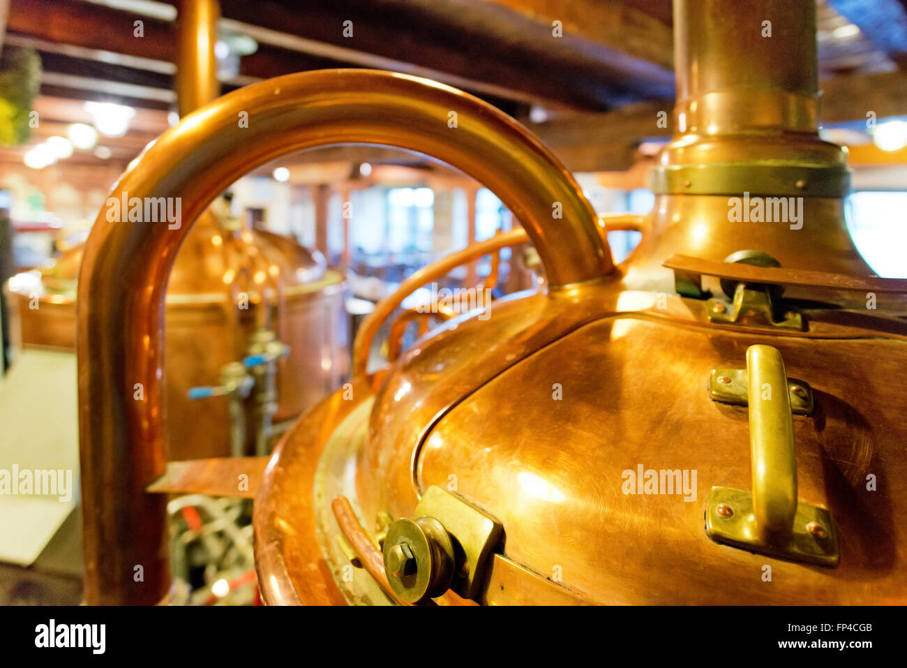 detail of old copper brew house Stock Photo Alamy
