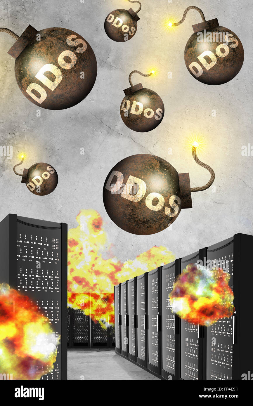 Bombs with fire falling on metal boxes, danger concept Stock Photo Alamy