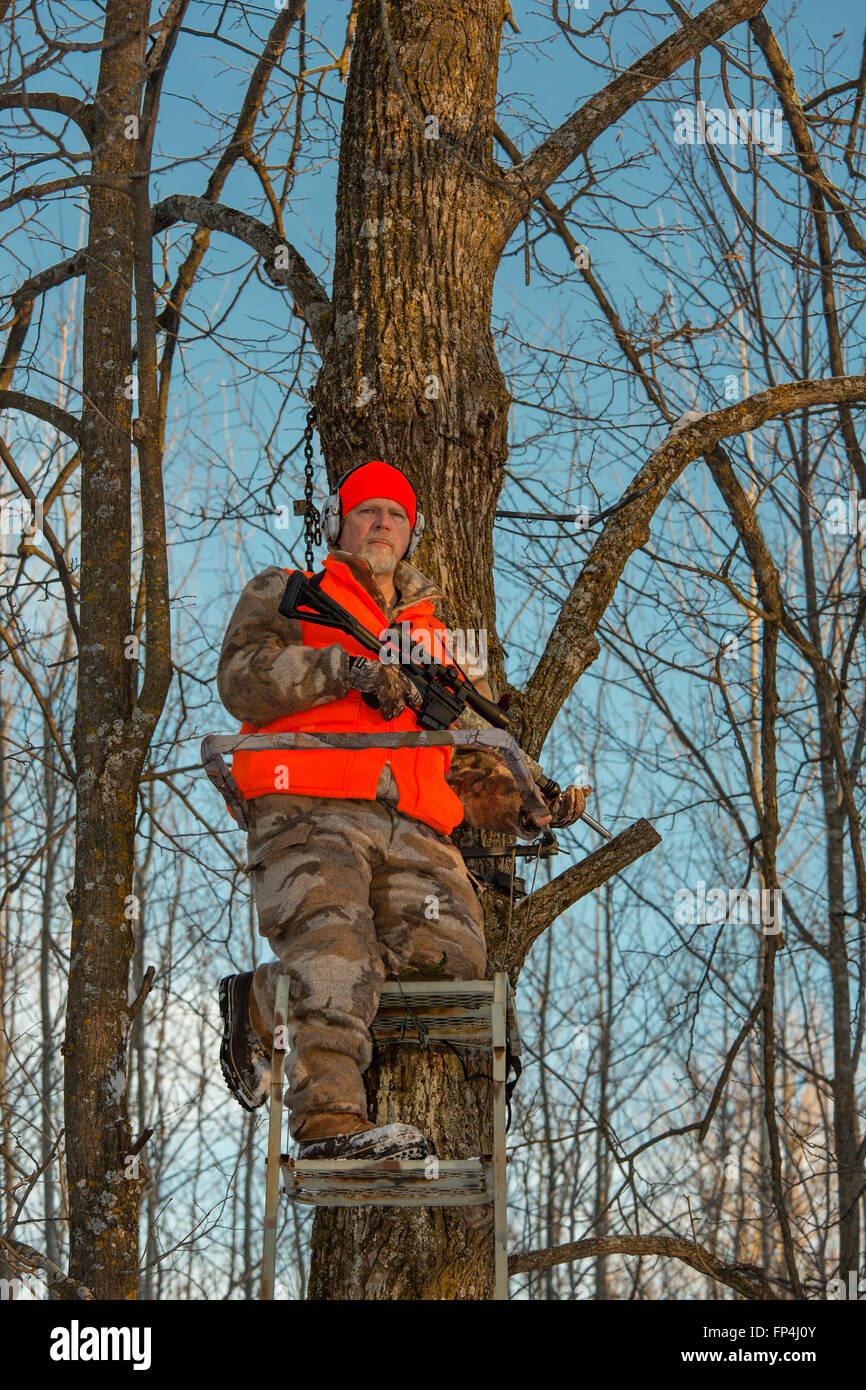 Wisconsin hunter with AR15 Stock Photo Alamy
