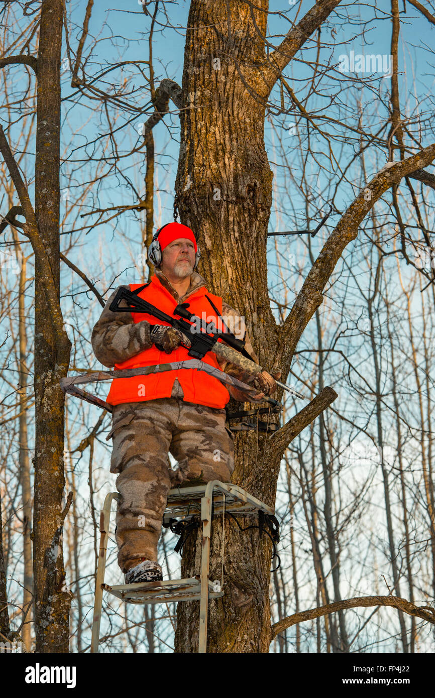 Wisconsin hunter with AR15 Stock Photo Alamy