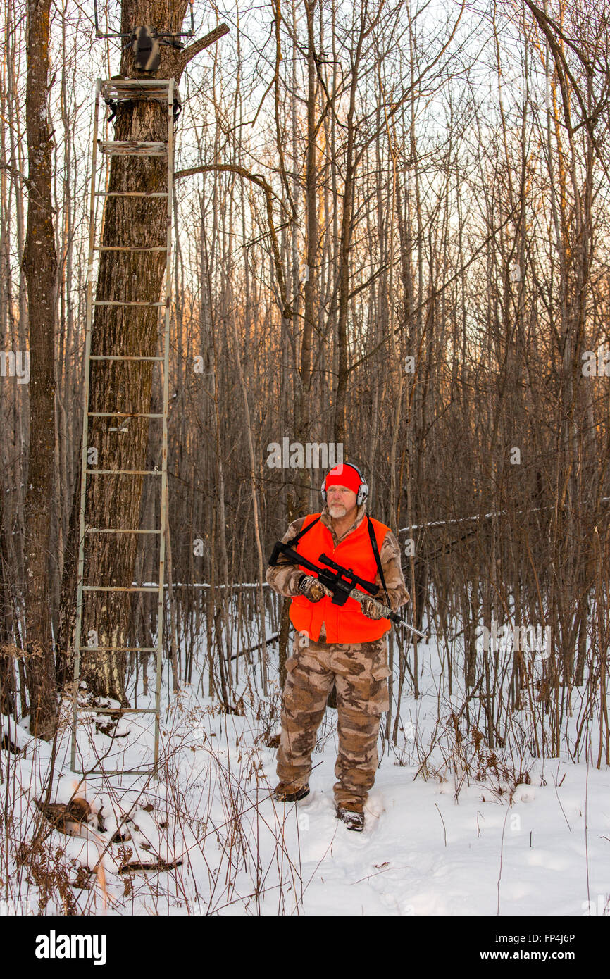 Wisconsin hunter with AR15 Stock Photo Alamy