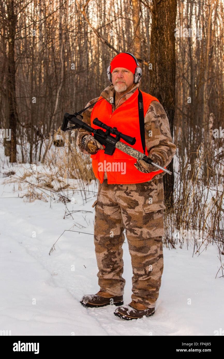 Wisconsin hunter with AR15 Stock Photo Alamy