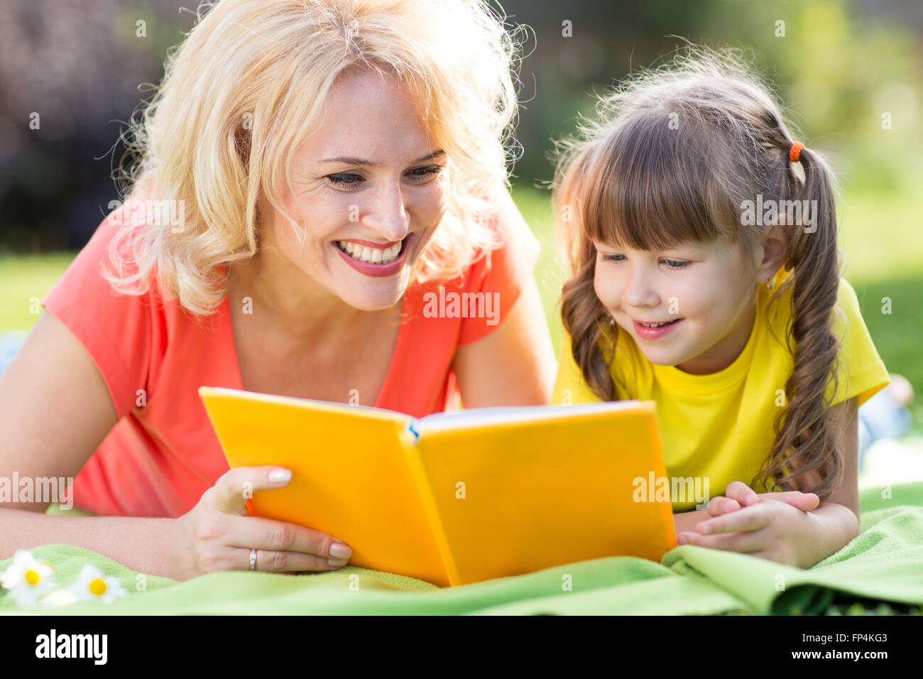 Mother with daughter in the park Stock Photo