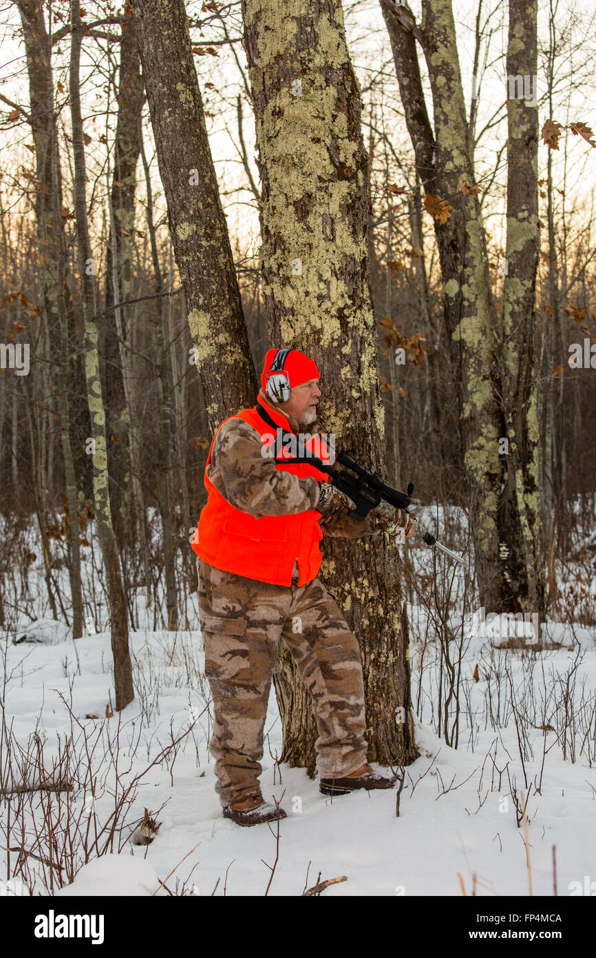 Wisconsin hunter with AR15 Stock Photo Alamy