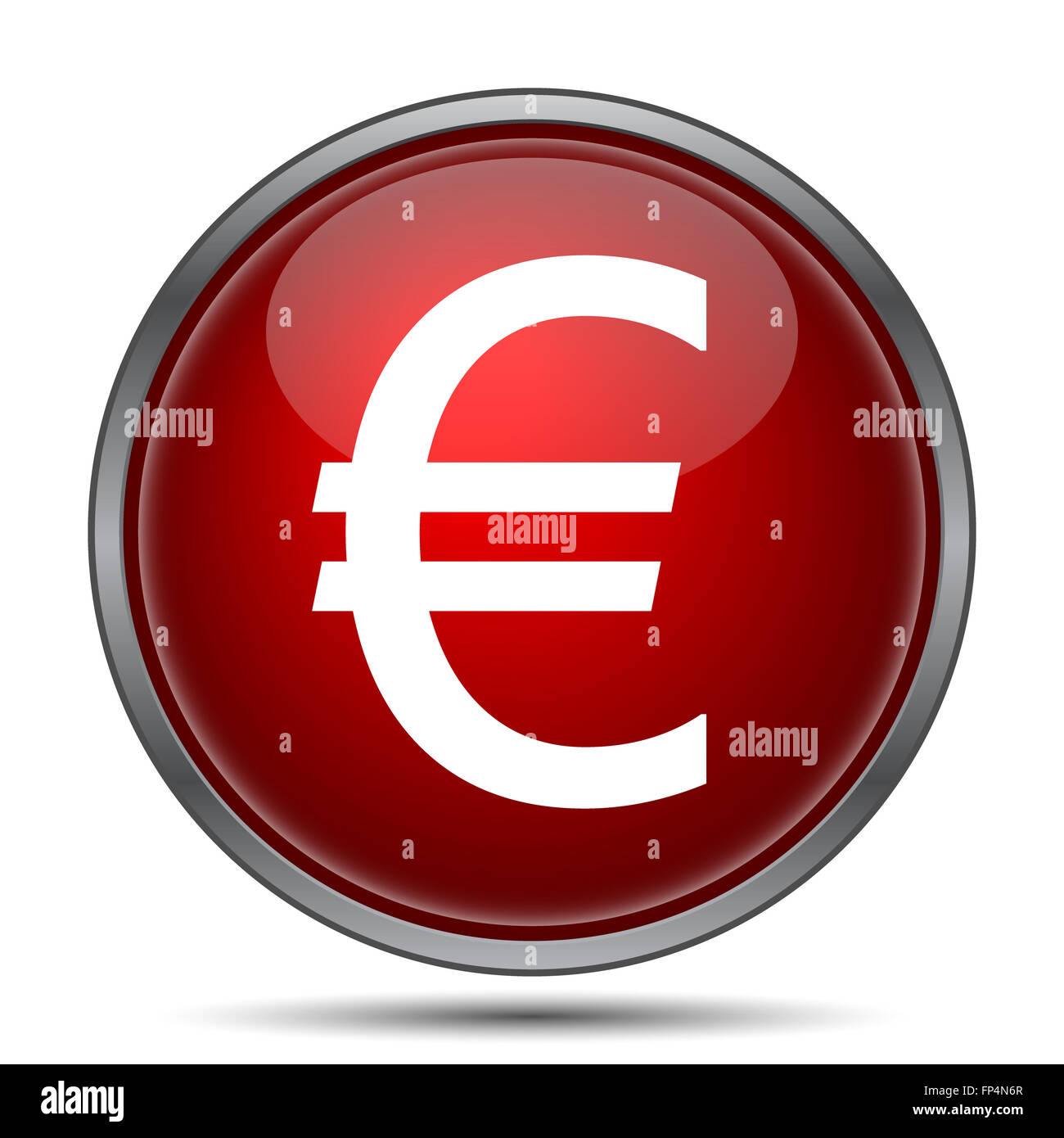 Euro icon. Internet button on white background Stock Photo - Alamy