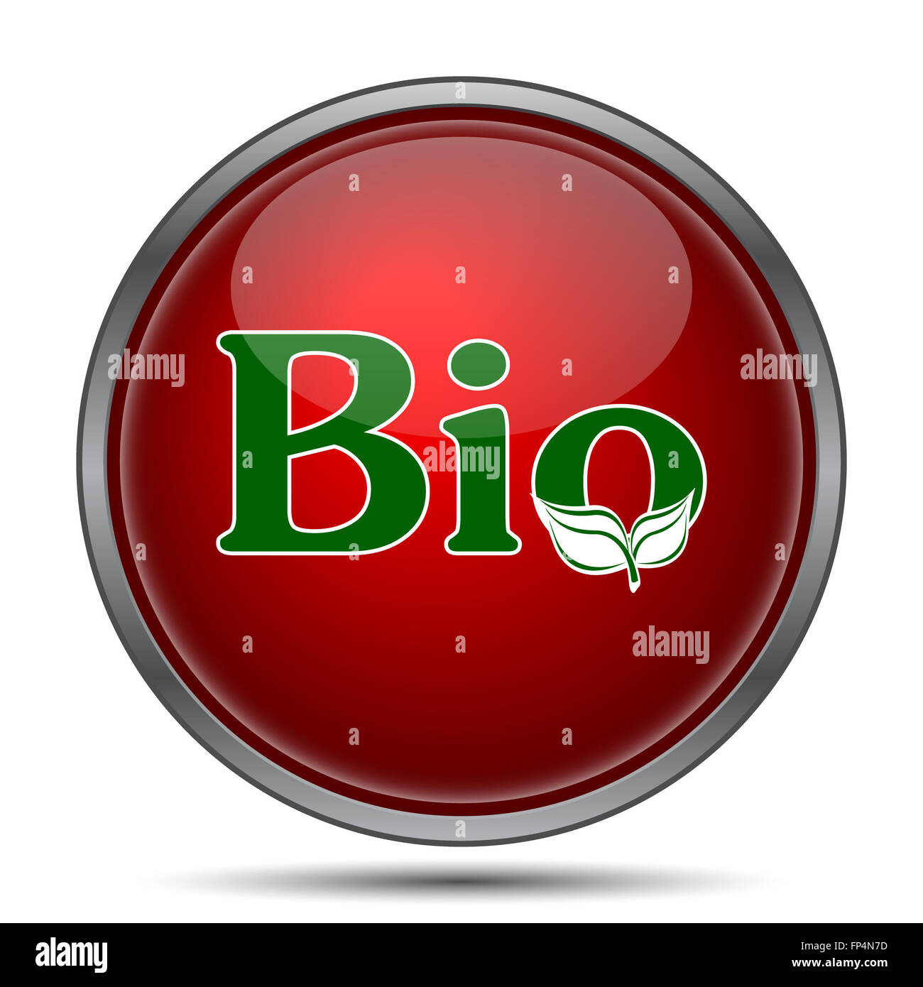 Bio icon. Internet button on white background Stock Photo - Alamy