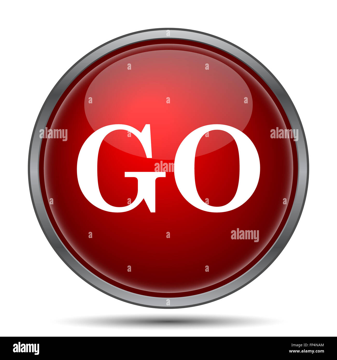GO icon. Internet button on white background Stock Photo - Alamy