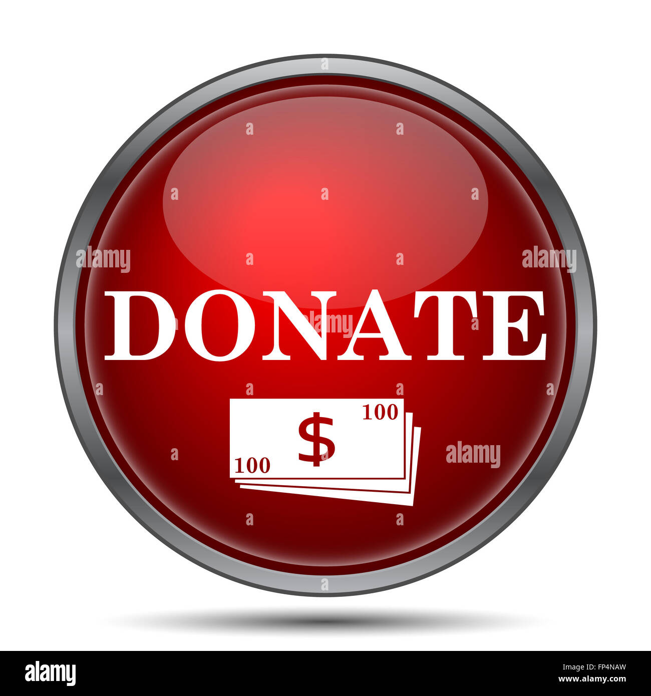 Donate icon. Internet button on white background Stock Photo - Alamy