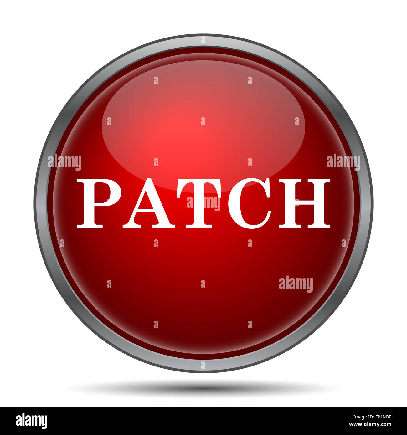 Patch icon. Internet button on white background Stock Photo - Alamy