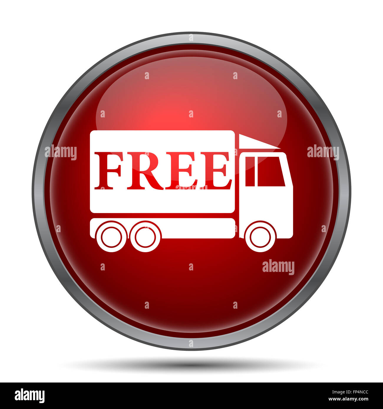 Free delivery truck icon. Internet button on white background Stock ...
