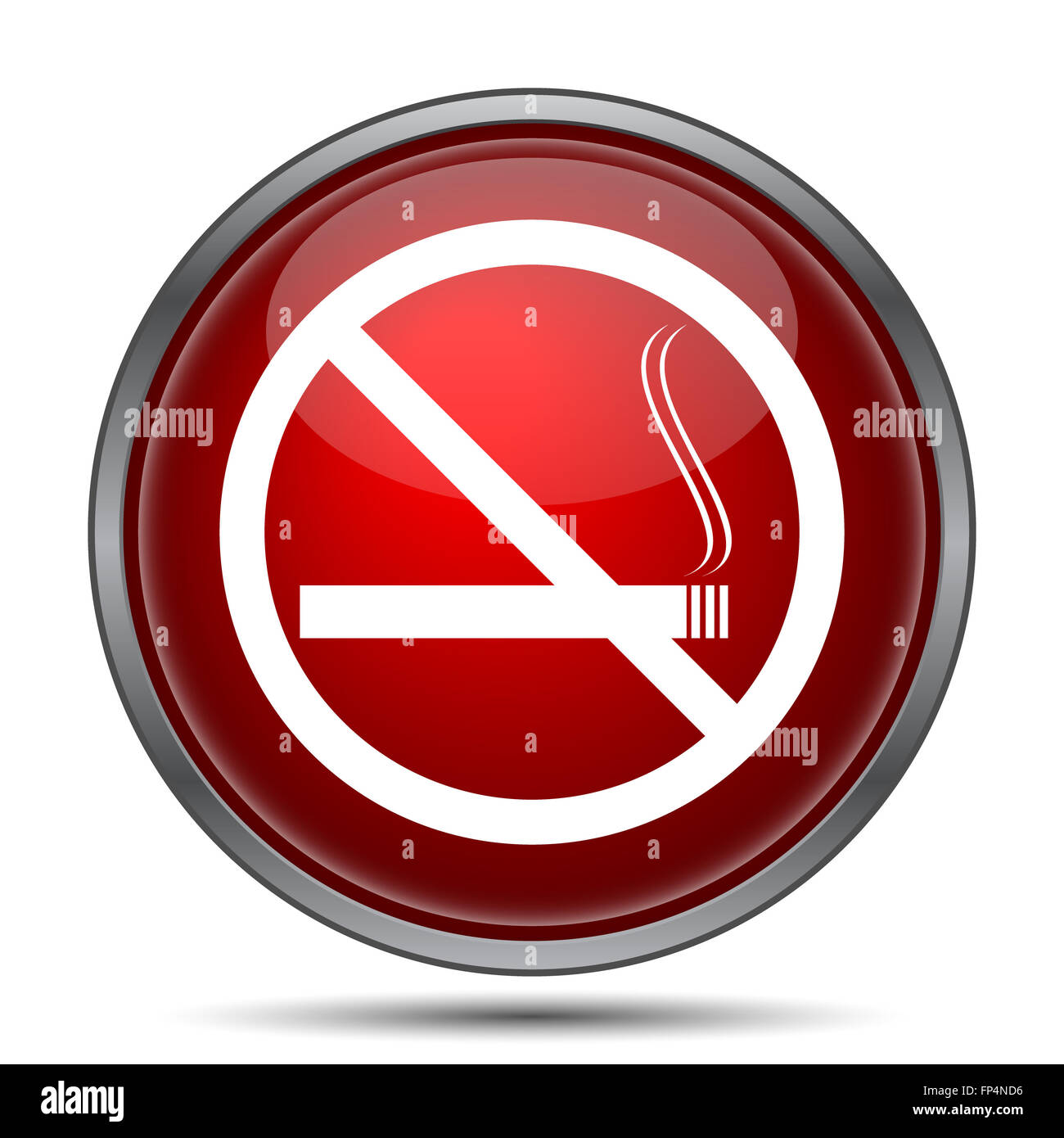 No smoking icon. Internet button on white background Stock Photo - Alamy