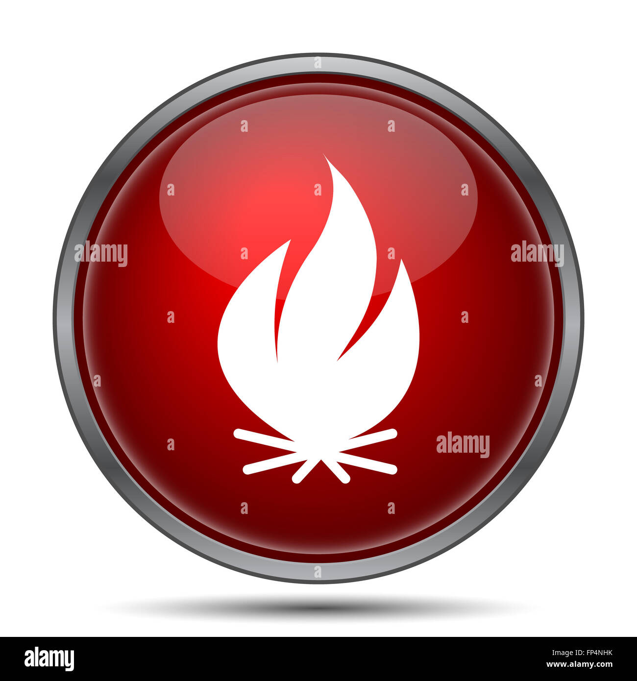 Fire icon. Internet button on white background Stock Photo - Alamy