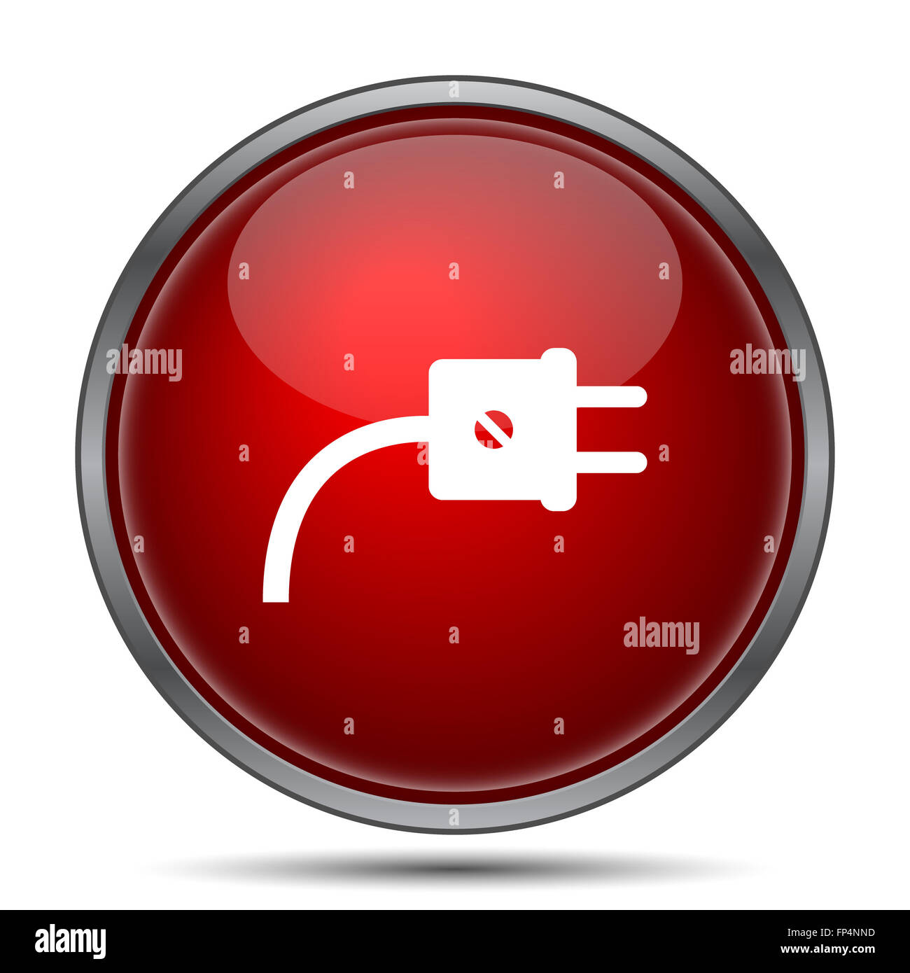 Plug icon. Internet button on white background Stock Photo - Alamy