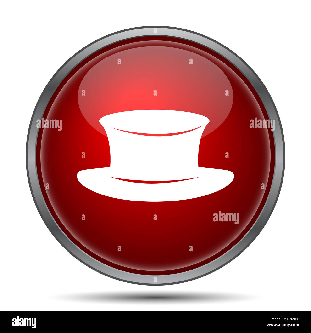 Hat icon. Internet button on white background Stock Photo - Alamy