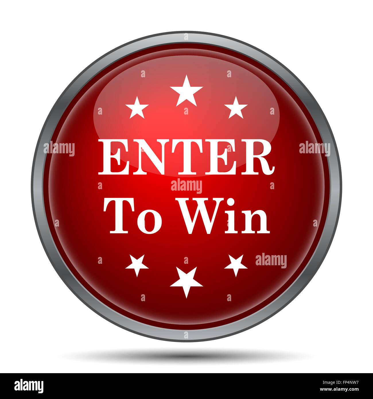 Enter to win icon. Internet button on white background Stock Photo - Alamy