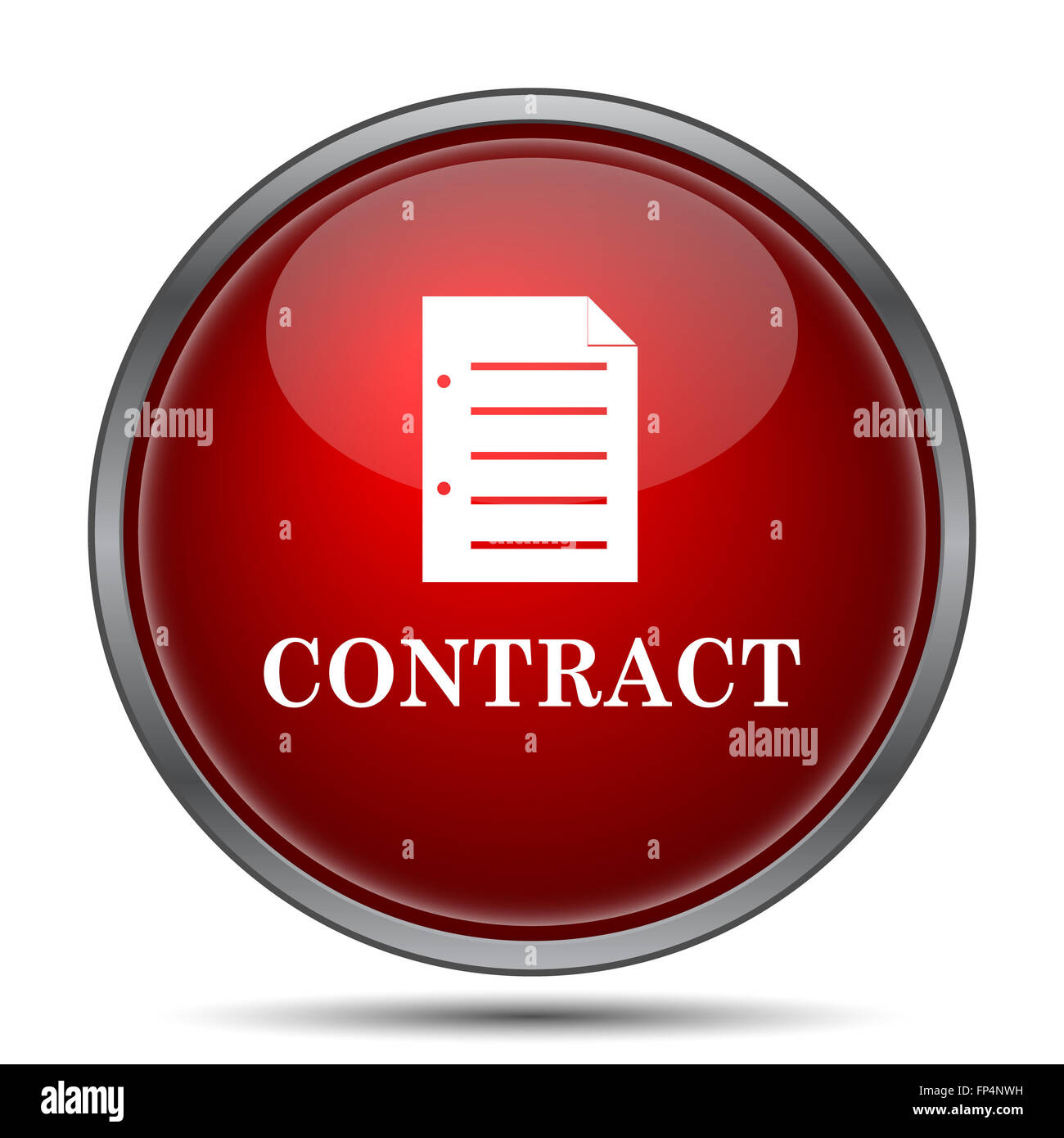 Contract icon. Internet button on white background Stock Photo - Alamy