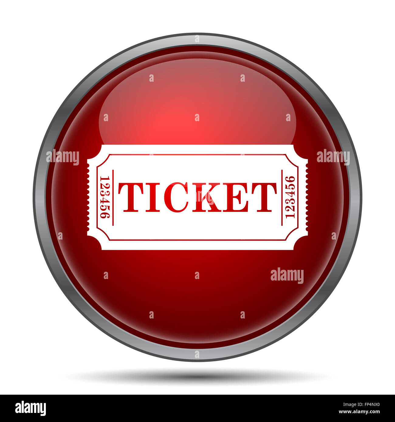 Cinema ticket icon. Internet button on white background Stock Photo - Alamy