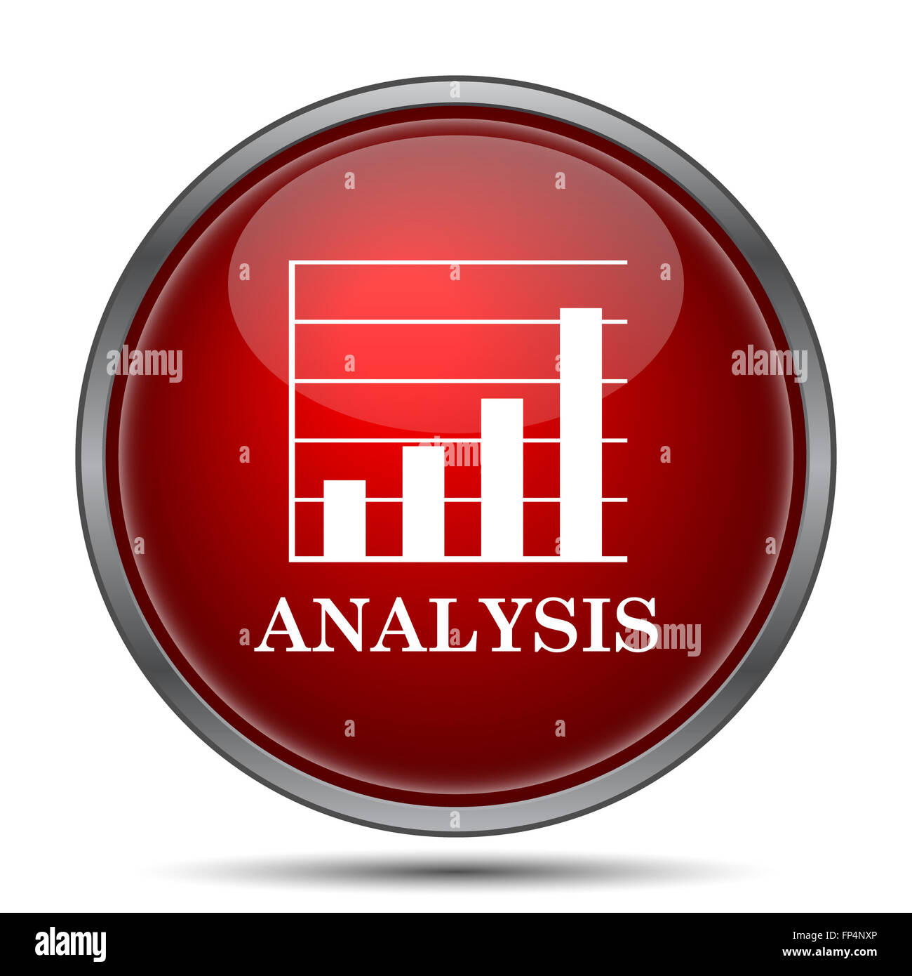 Analysis icon. Internet button on white background Stock Photo - Alamy
