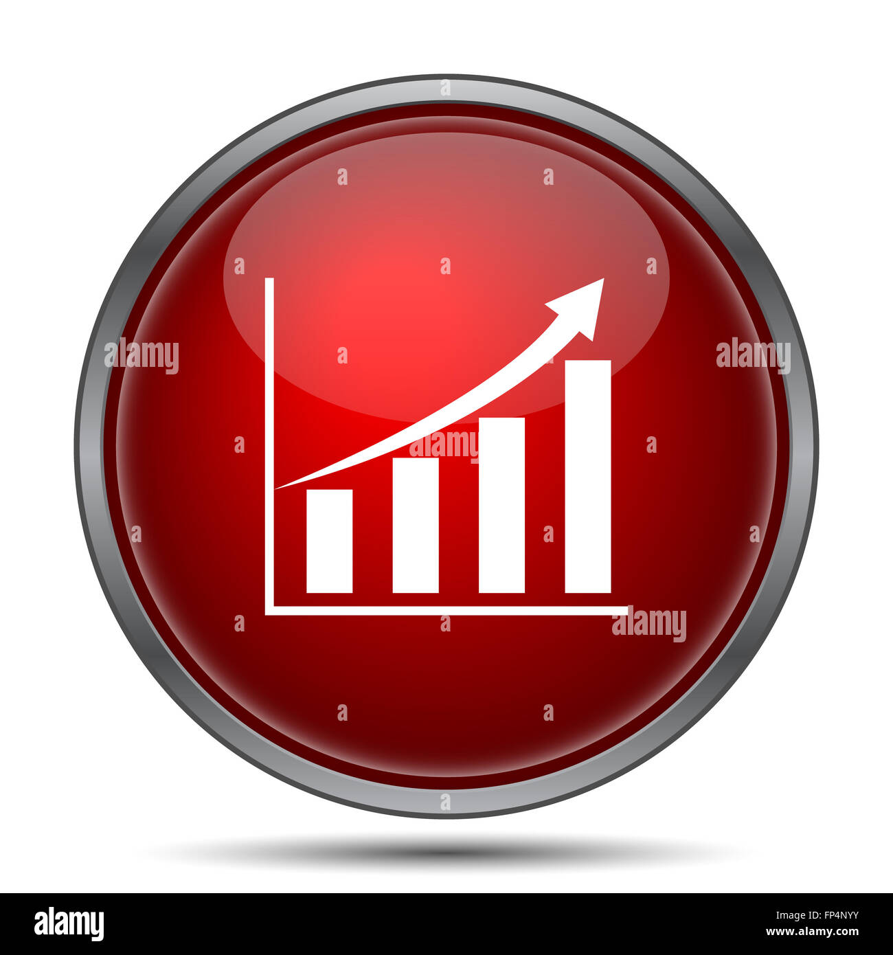 Chart icon. Internet button on white background Stock Photo - Alamy