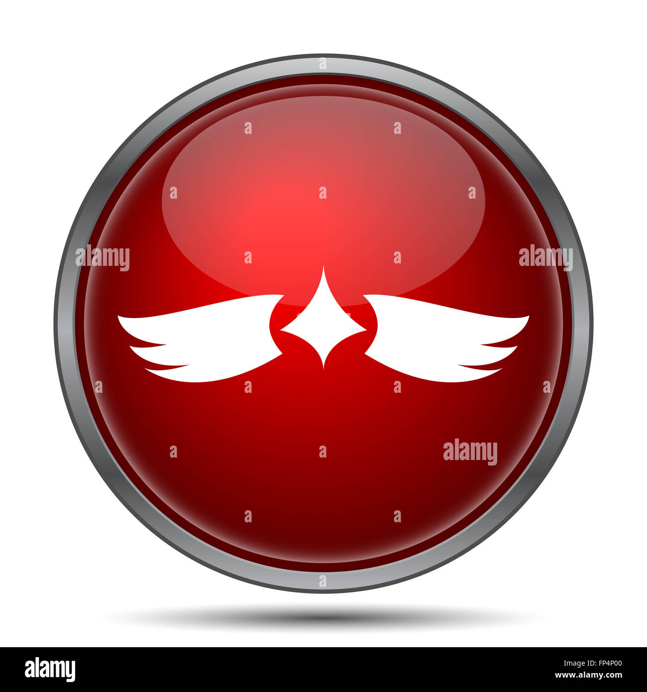 Wings icon. Internet button on white background Stock Photo - Alamy