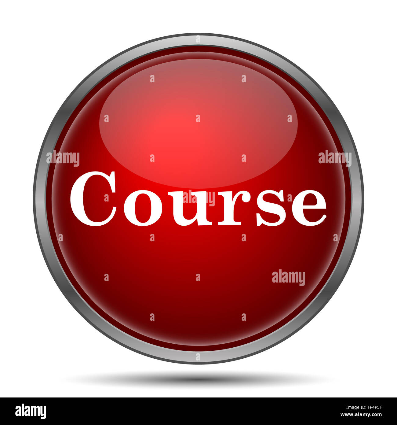 Course. Internet button on white background Stock Photo - Alamy