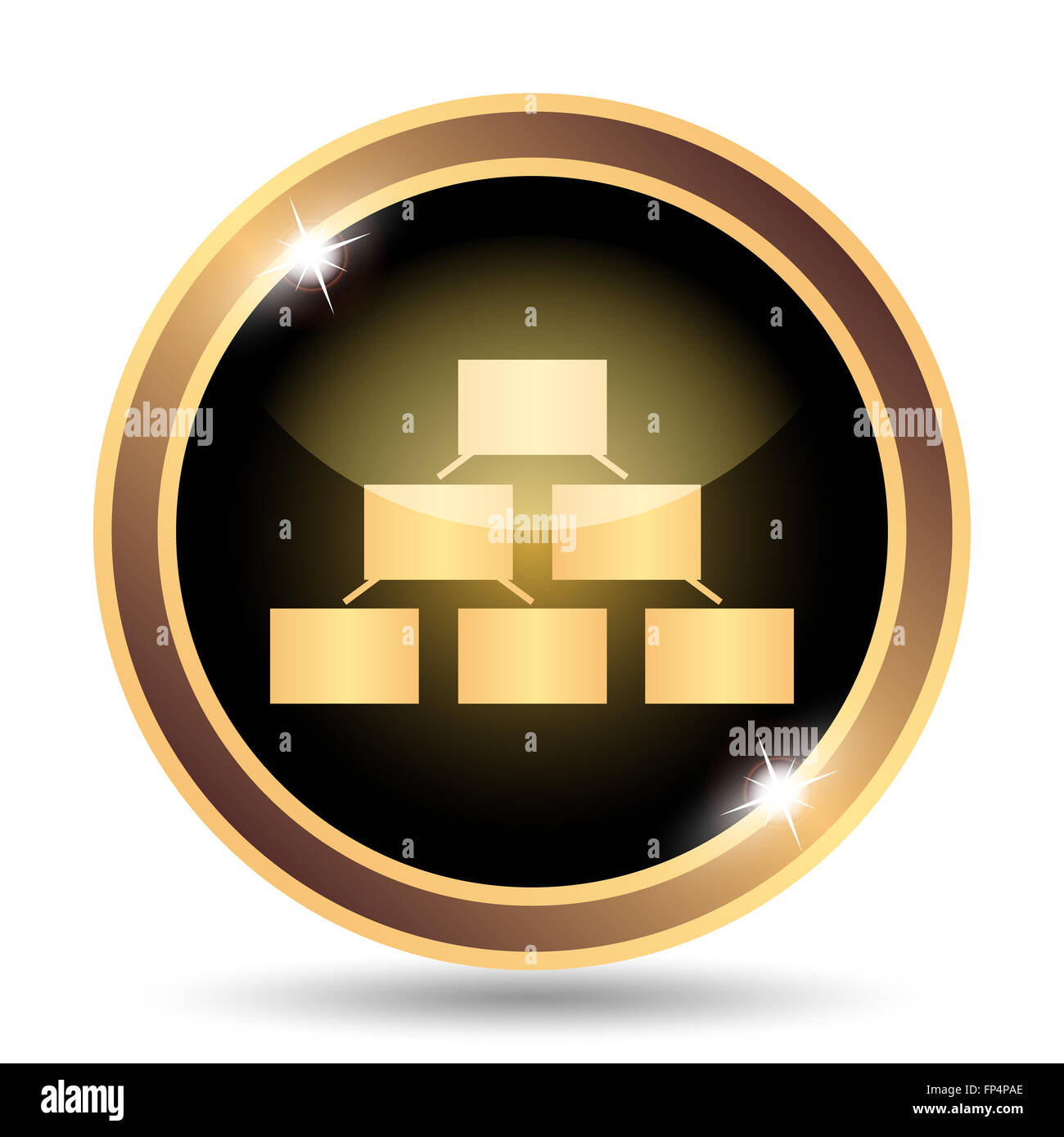 Organizational chart icon. Internet button on white background Stock ...