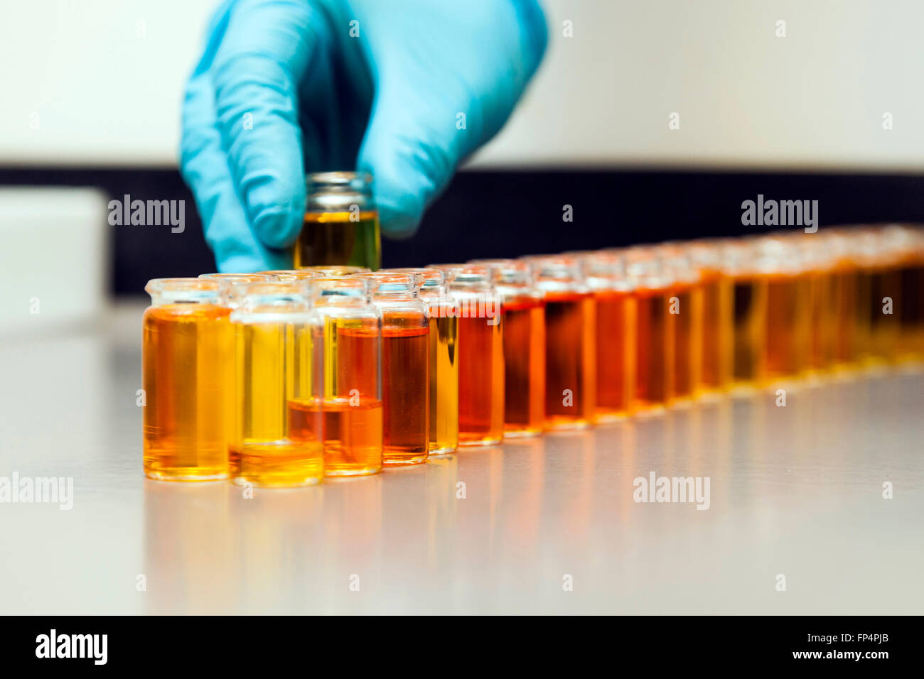 Samples in a laboratory Stock Photo
