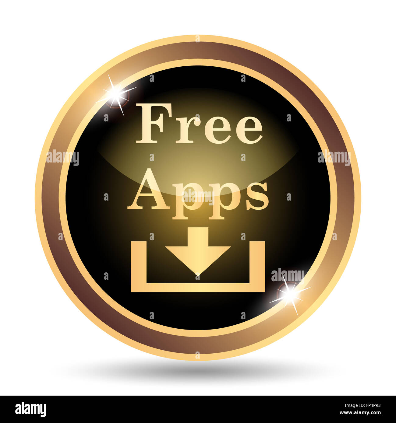 Free apps icon. Internet button on white background Stock Photo - Alamy