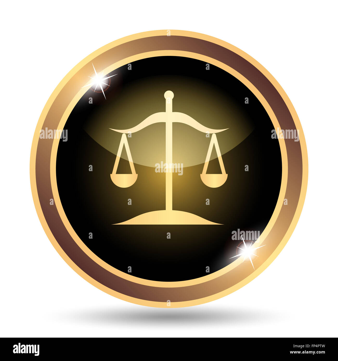 Balance icon. Internet button on white background Stock Photo - Alamy
