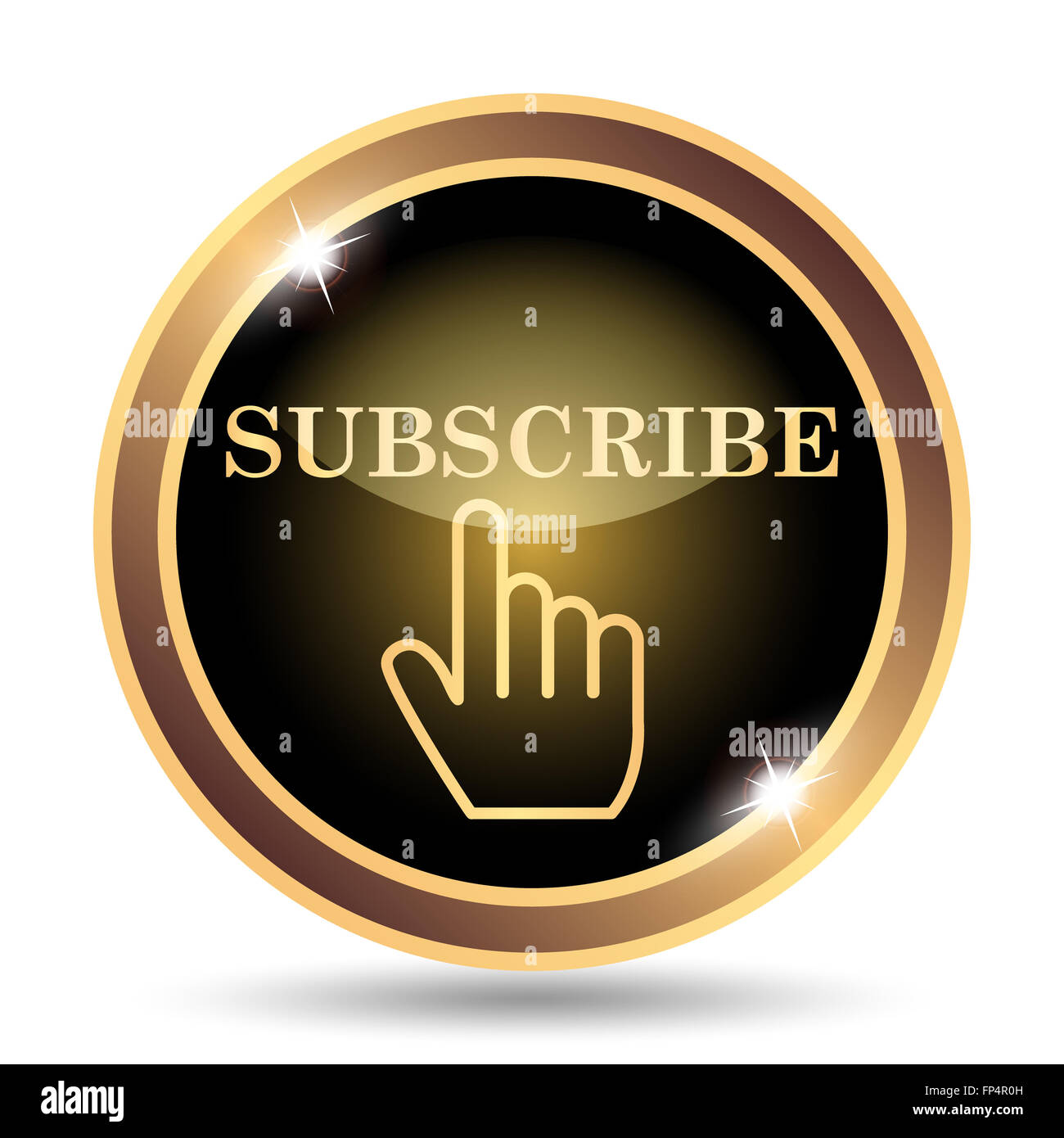 Subscribe icon. Internet button on white background Stock Photo - Alamy