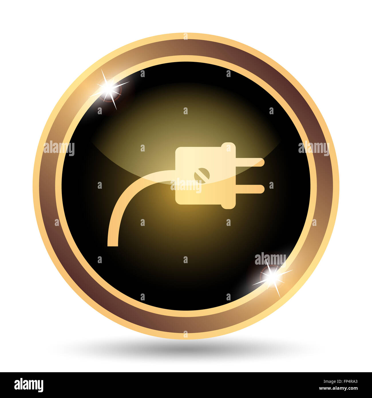 Plug icon. Internet button on white background Stock Photo - Alamy