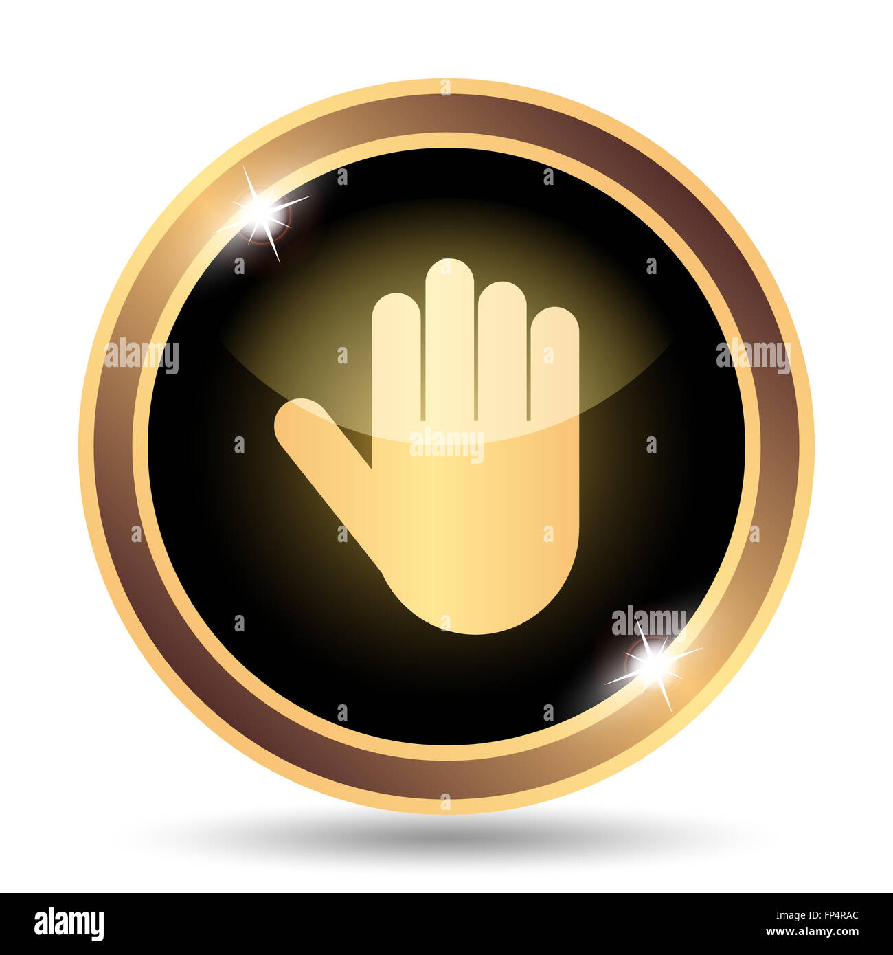 Stop icon. Internet button on white background Stock Photo - Alamy