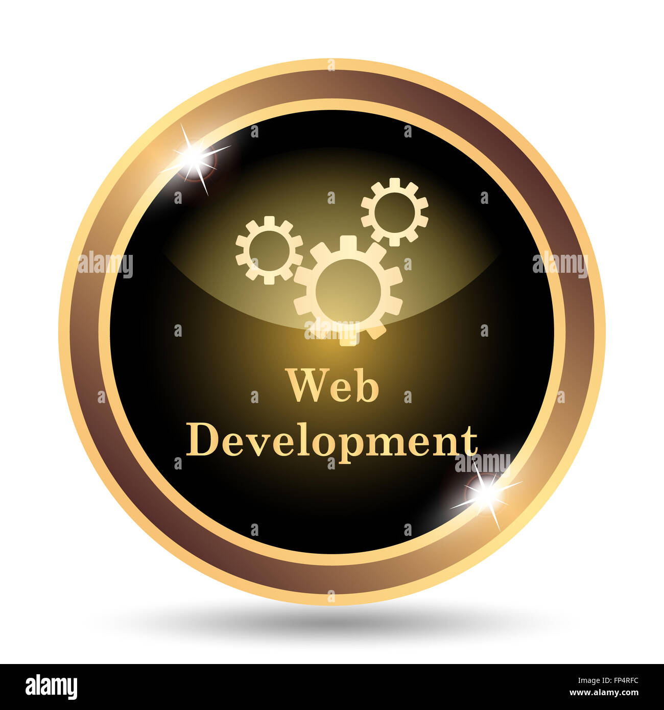 Web development icon. Internet button on white background Stock Photo ...