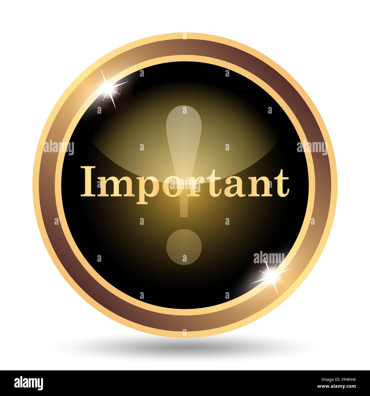Important icon. Internet button on white background Stock Photo - Alamy