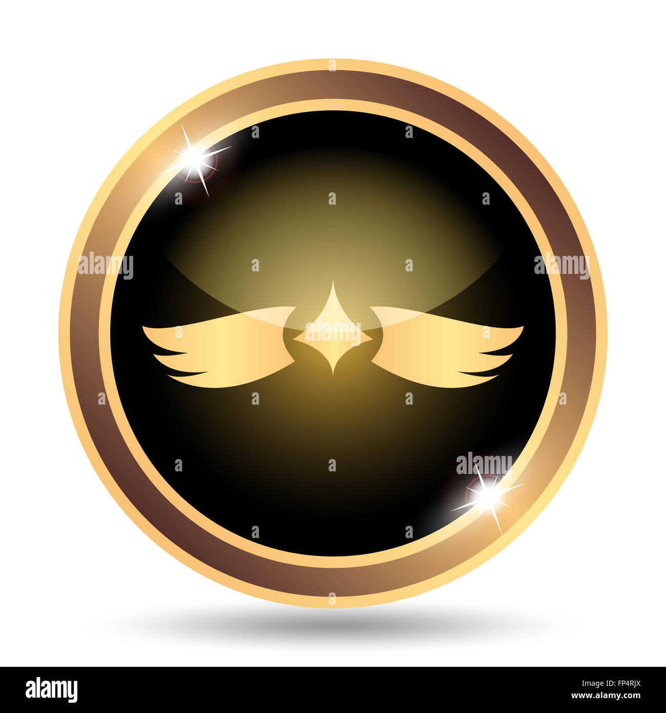 Wings icon. Internet button on white background Stock Photo - Alamy